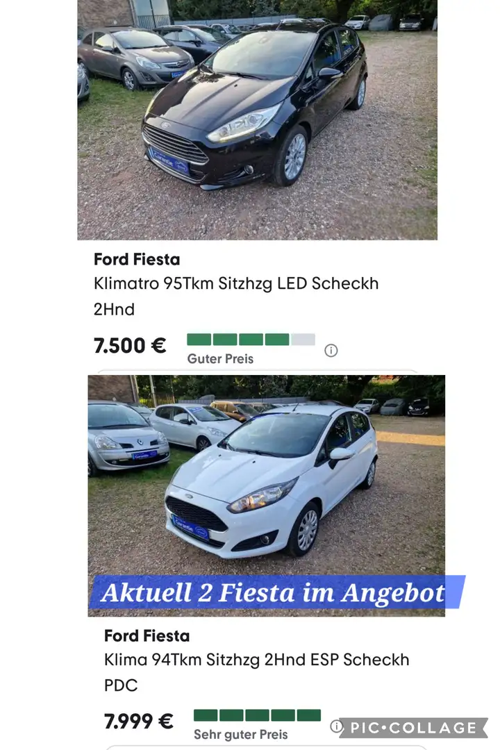 Ford Fiesta Klimatro 95Tkm Sitzhzg LED Scheckh 2Hnd 16" AHK Noir - 2