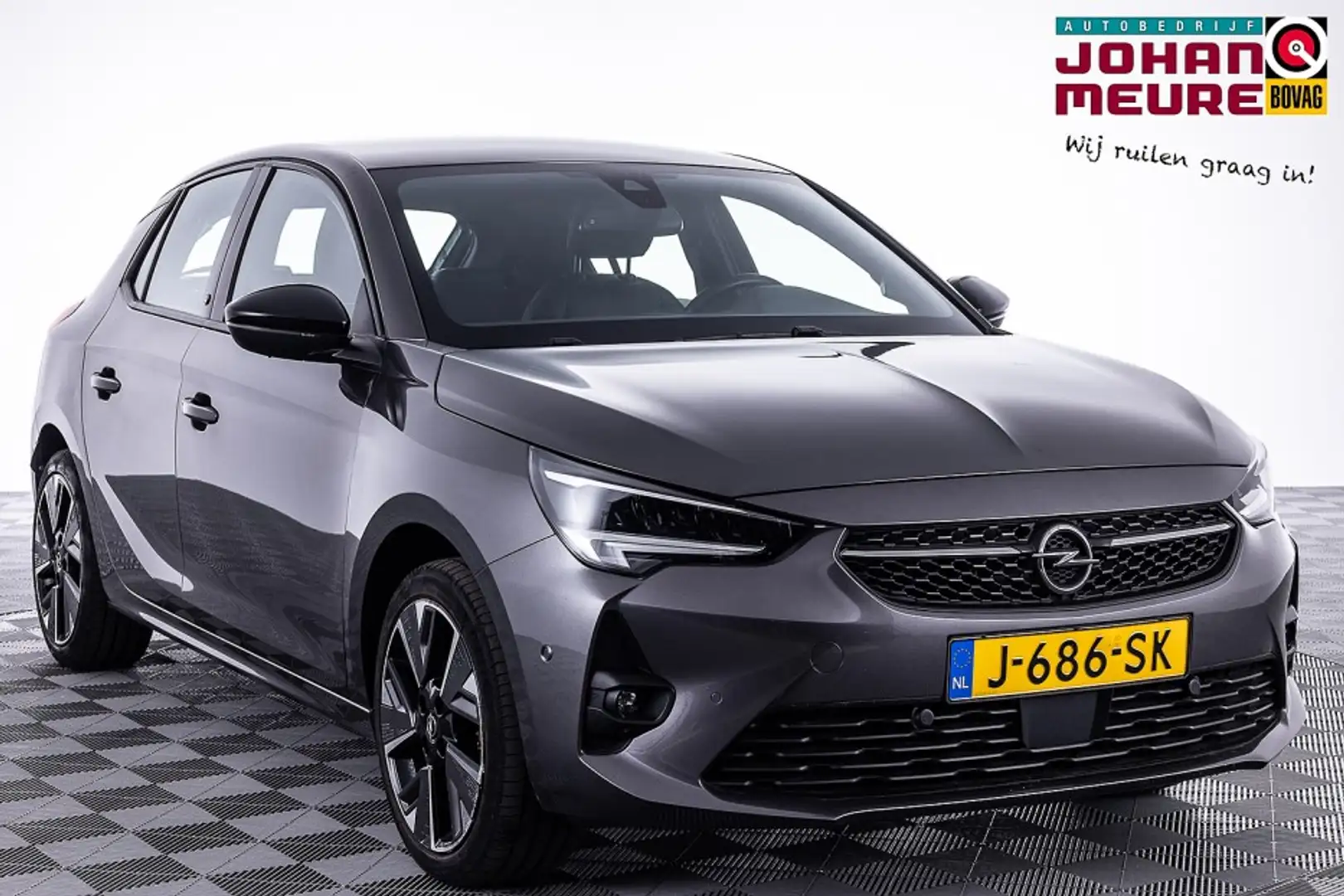 Opel Corsa-e GS Line 50 kWh Automaat | SOH 88% | LEDER | NAVI | Grijs - 1