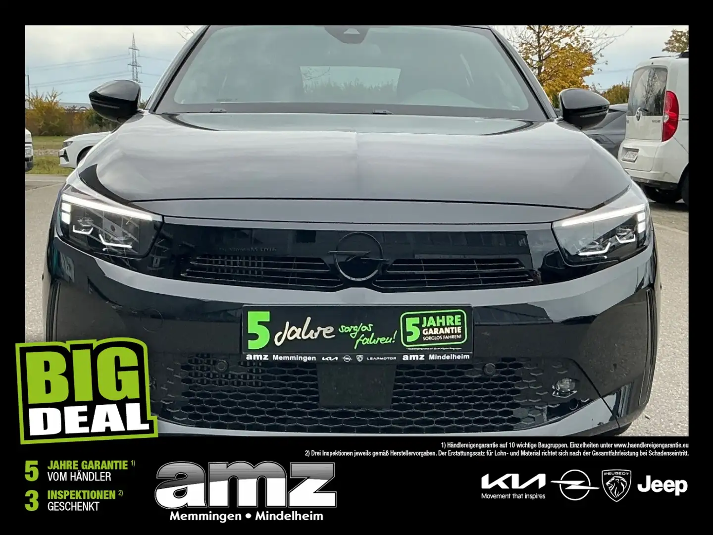 Opel Corsa F 1.2 Turbo GS ACC+LED+Navi+SHZ+Kam.+LM Schwarz - 1