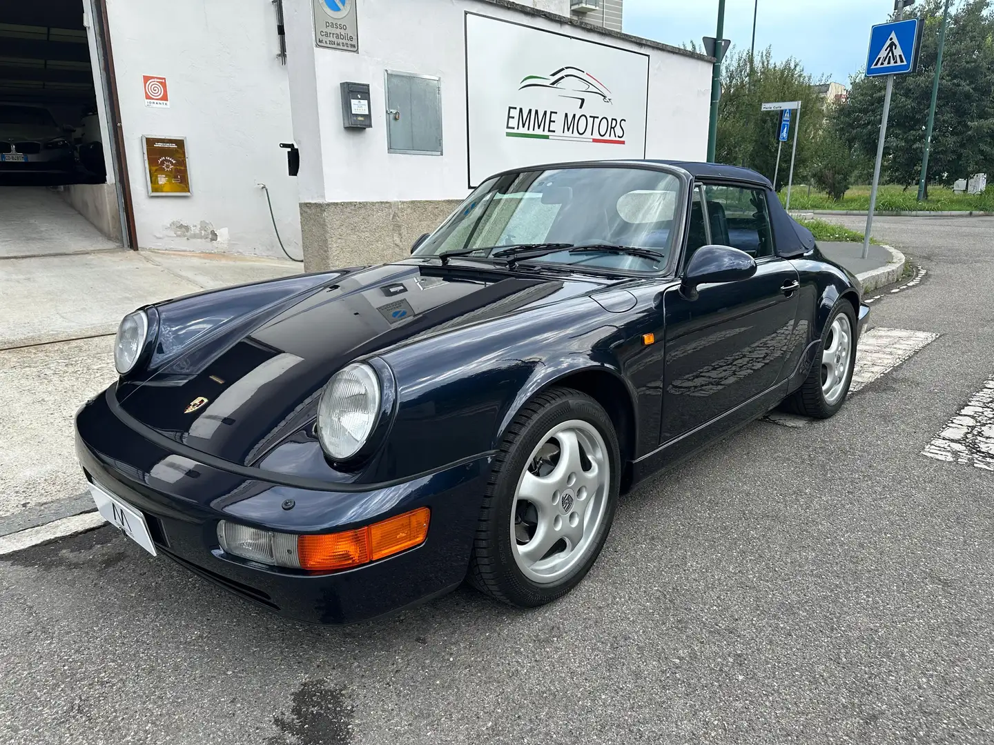 Porsche 911 964 CARRERA 2 CABRIO - ASI - NAV/ARIACONDIZIONATA/ Blauw - 1