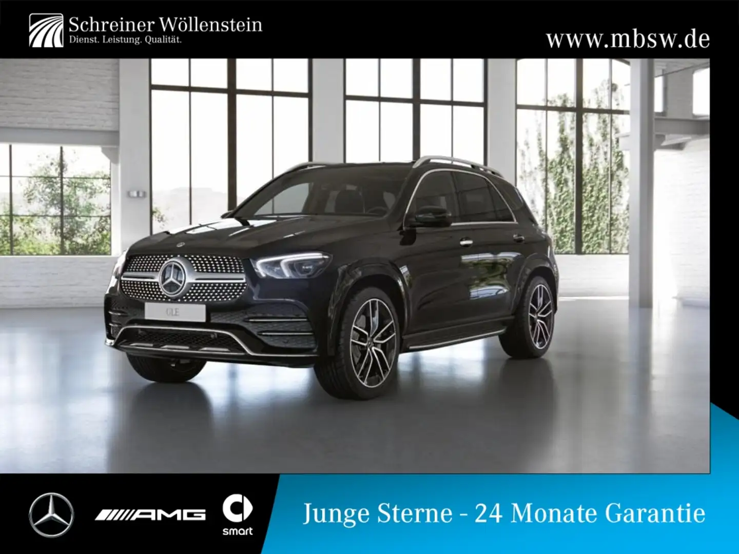 Mercedes-Benz GLE 400 d 4M AMG*360°*KeyGo*Burm*AHK*AIR*MBUX*9G Schwarz - 1