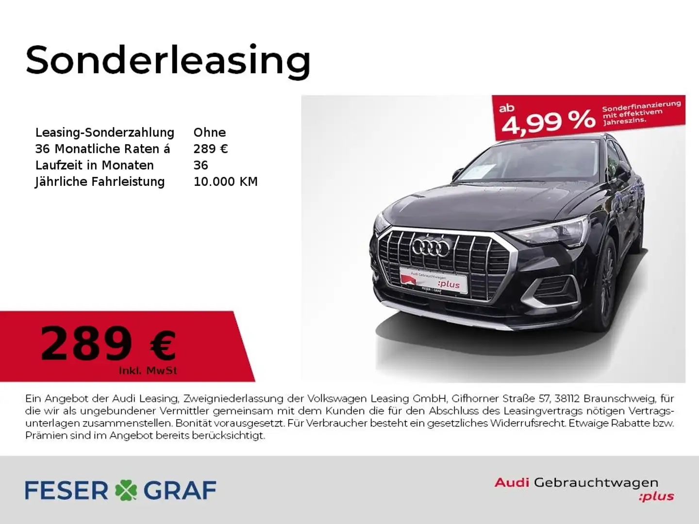 Audi Q3 advanced 35 TFSI S tronic AHK Navi ACC 19" Schwarz - 1