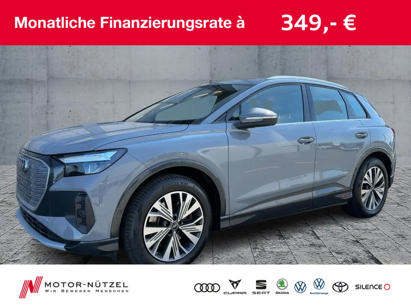 Audi Q4 e-tron 40 ADVANCED LED+RFK+ACC+DAB+VC+SHZ+19 Grijs - 1