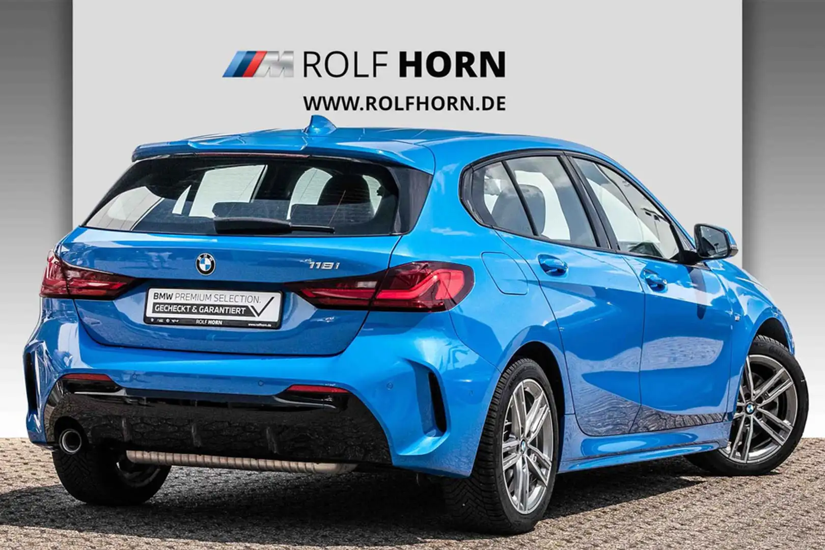 BMW 118 i M Sport Autom Navi HUD HiFi Klima LED PDC Azul - 2