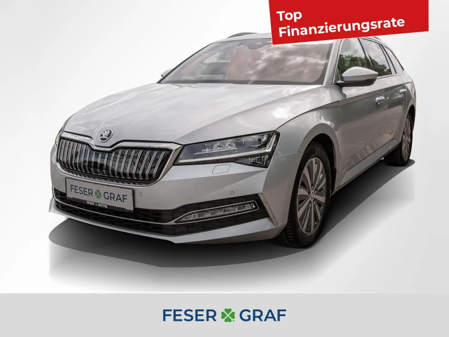 Skoda Superb Combi 1.4 Hybrid Style AHK/BehFrontsch/ Silber - 1