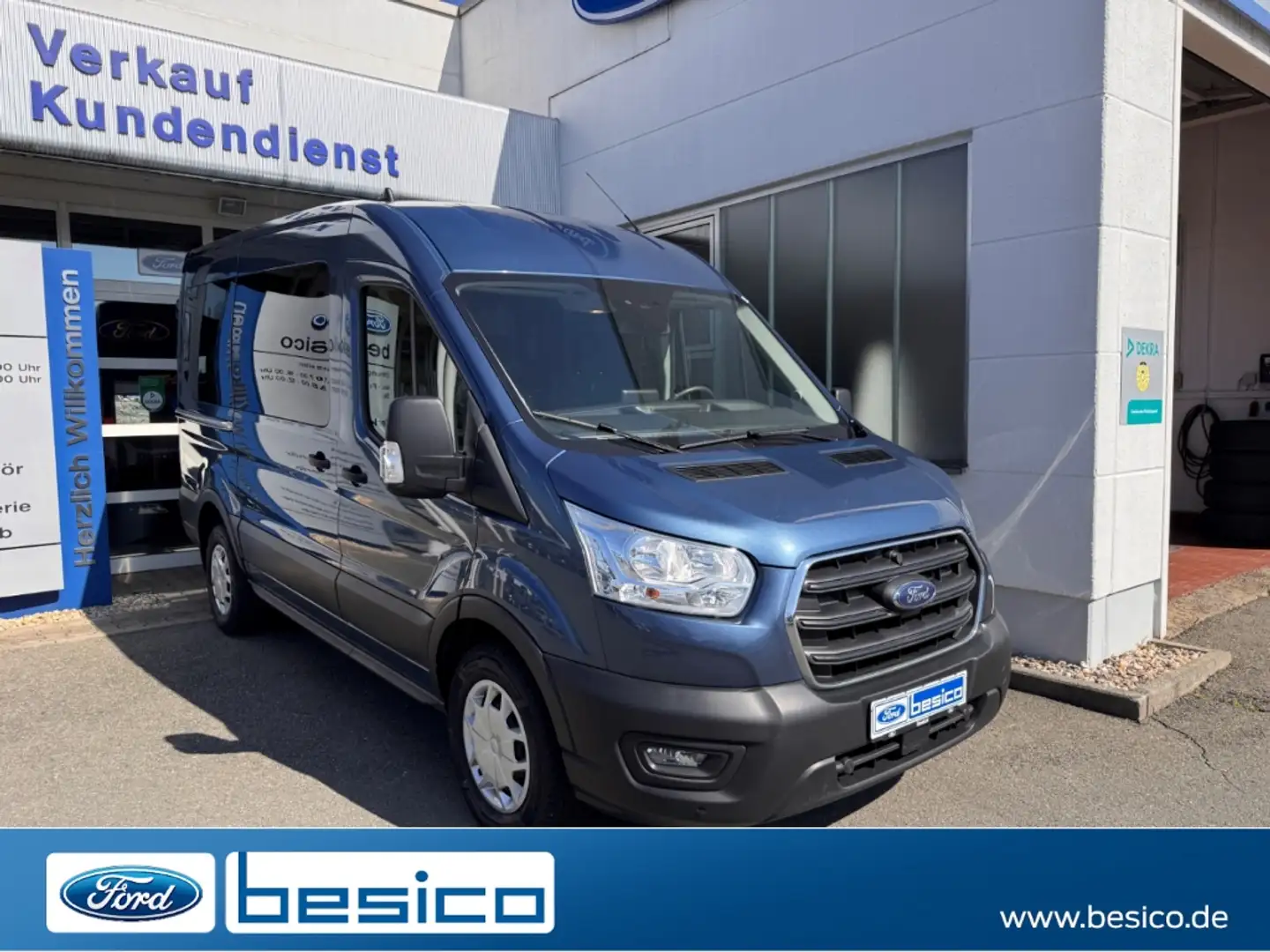 Ford Transit Kombi Trend 350L2+PDC+SHZ+Klima+AHK+DAB+ Blau - 1