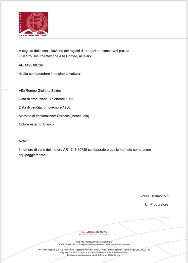 Alfa Romeo Giulietta spider 750 D. pre serie  millemiglia Rosso - 2