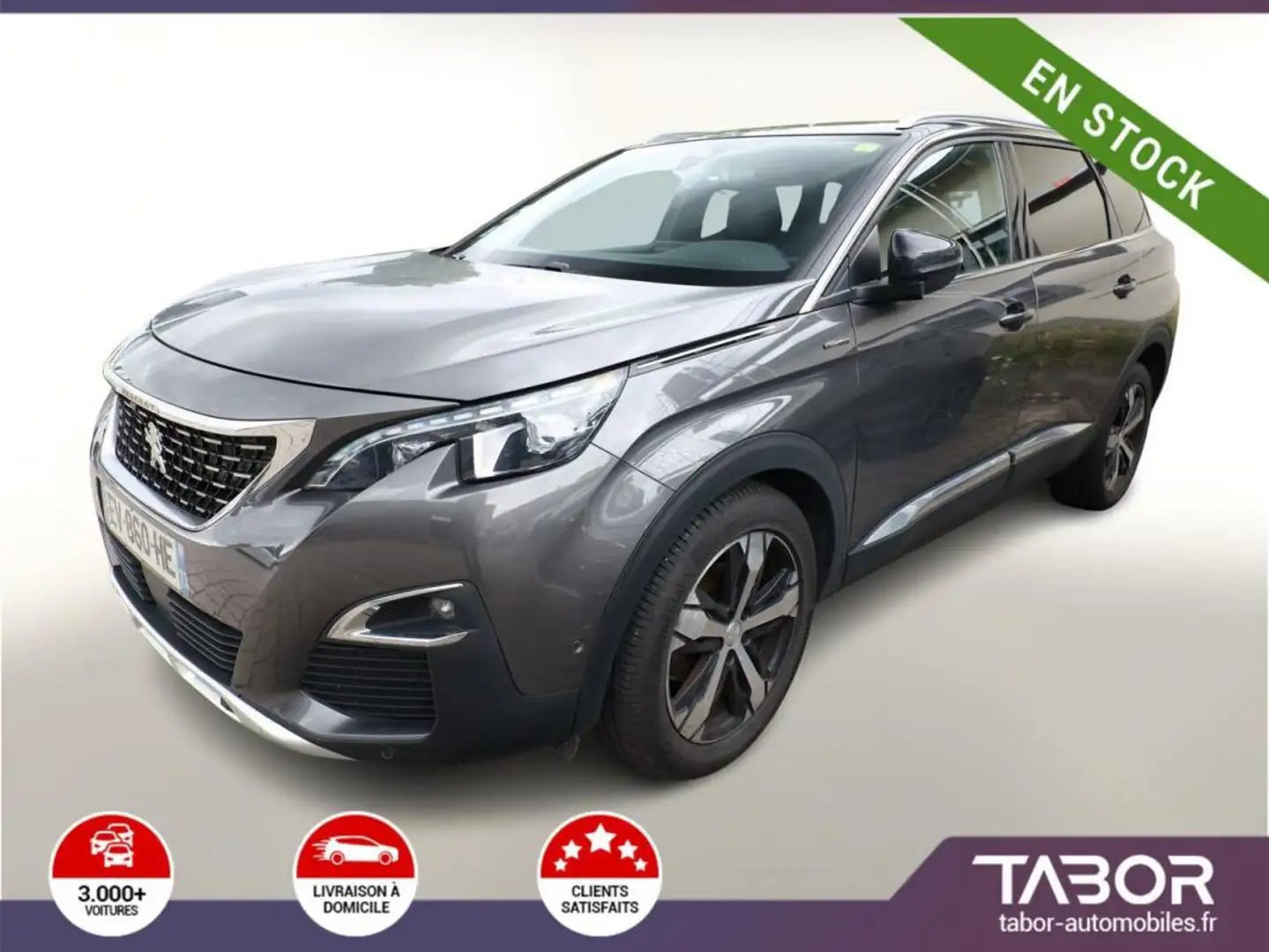 Peugeot 5008 1.6 THP 165 Aut Allure 7P Pano GPS Gris - 1
