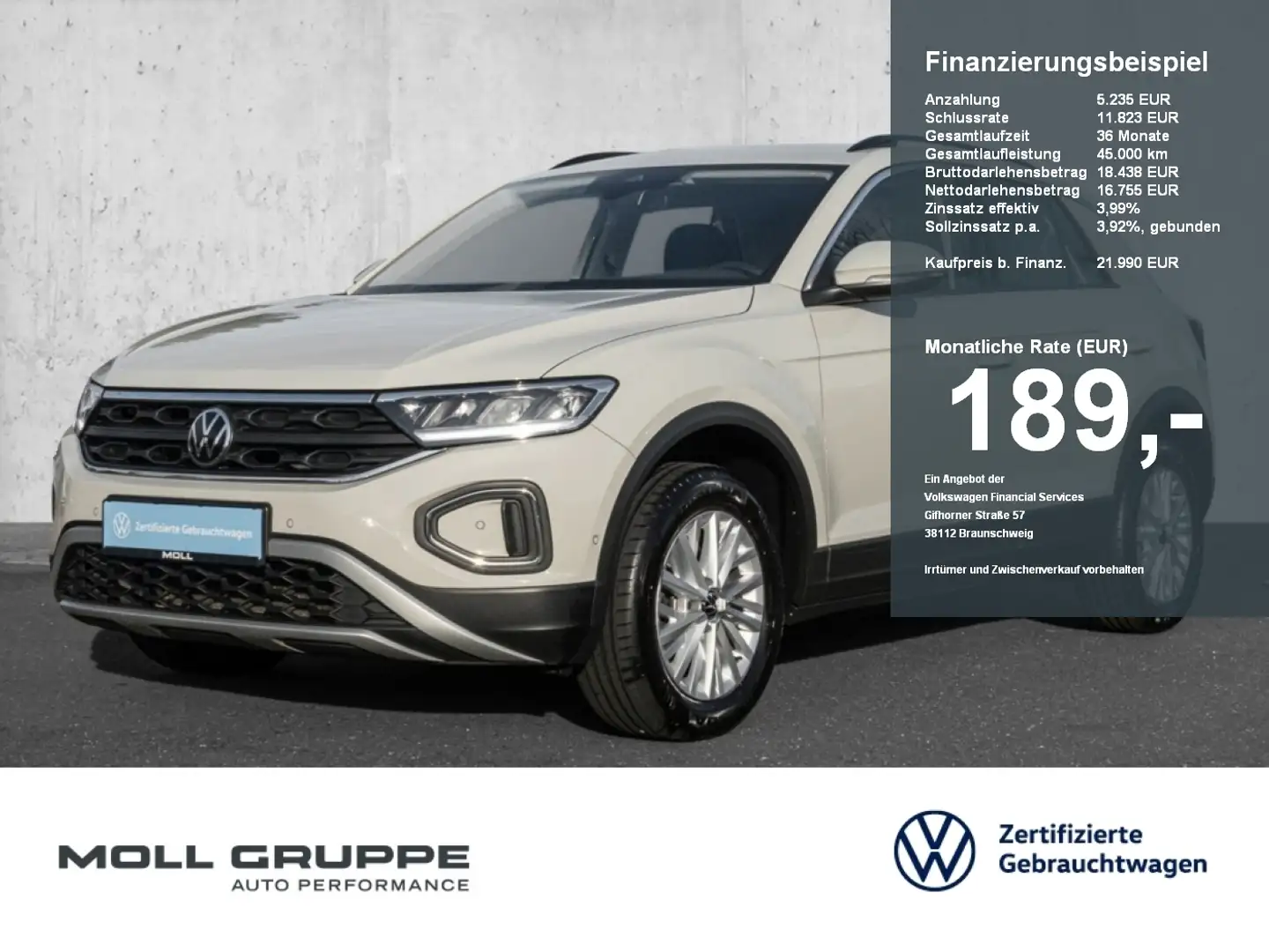 Volkswagen T-Roc 1.5 TSI DSG Life KLIMAA. LED Gris - 1