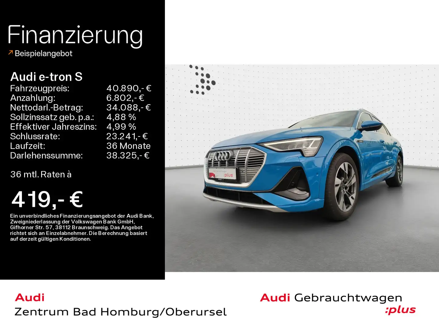 Audi line 55 quattro*Navi*LED*Alu*HUD*B&O*PD Bleu - 1