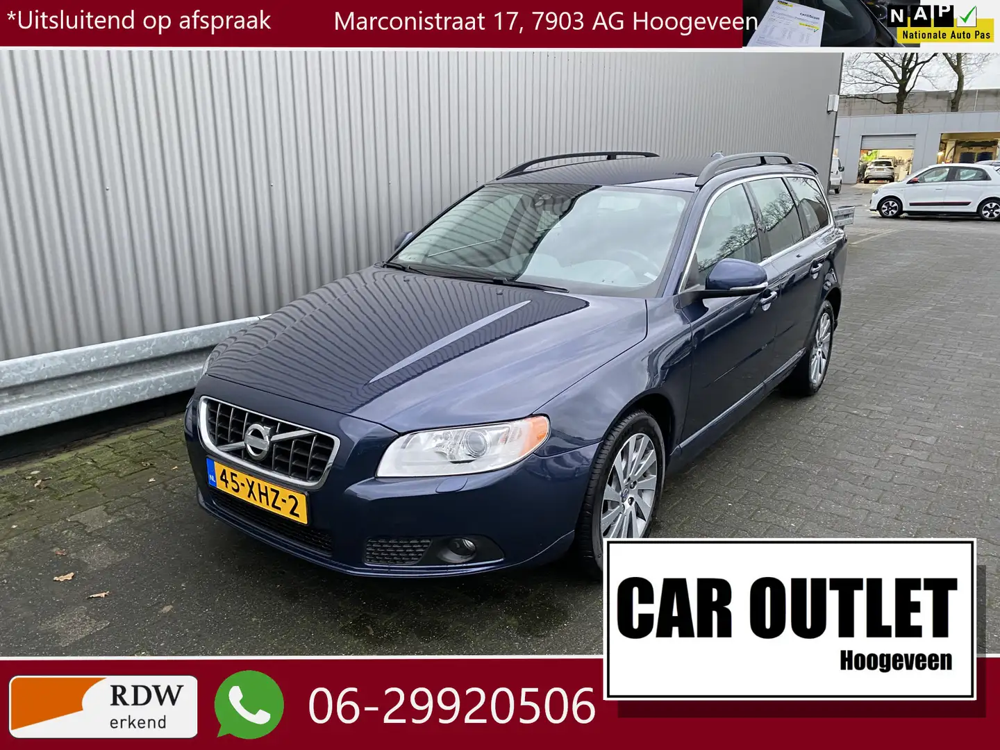 Volvo V70 1.6 T4 Limited Edition 175Dkm.NAP, AUTOMAAT, Leer, Blauw - 1