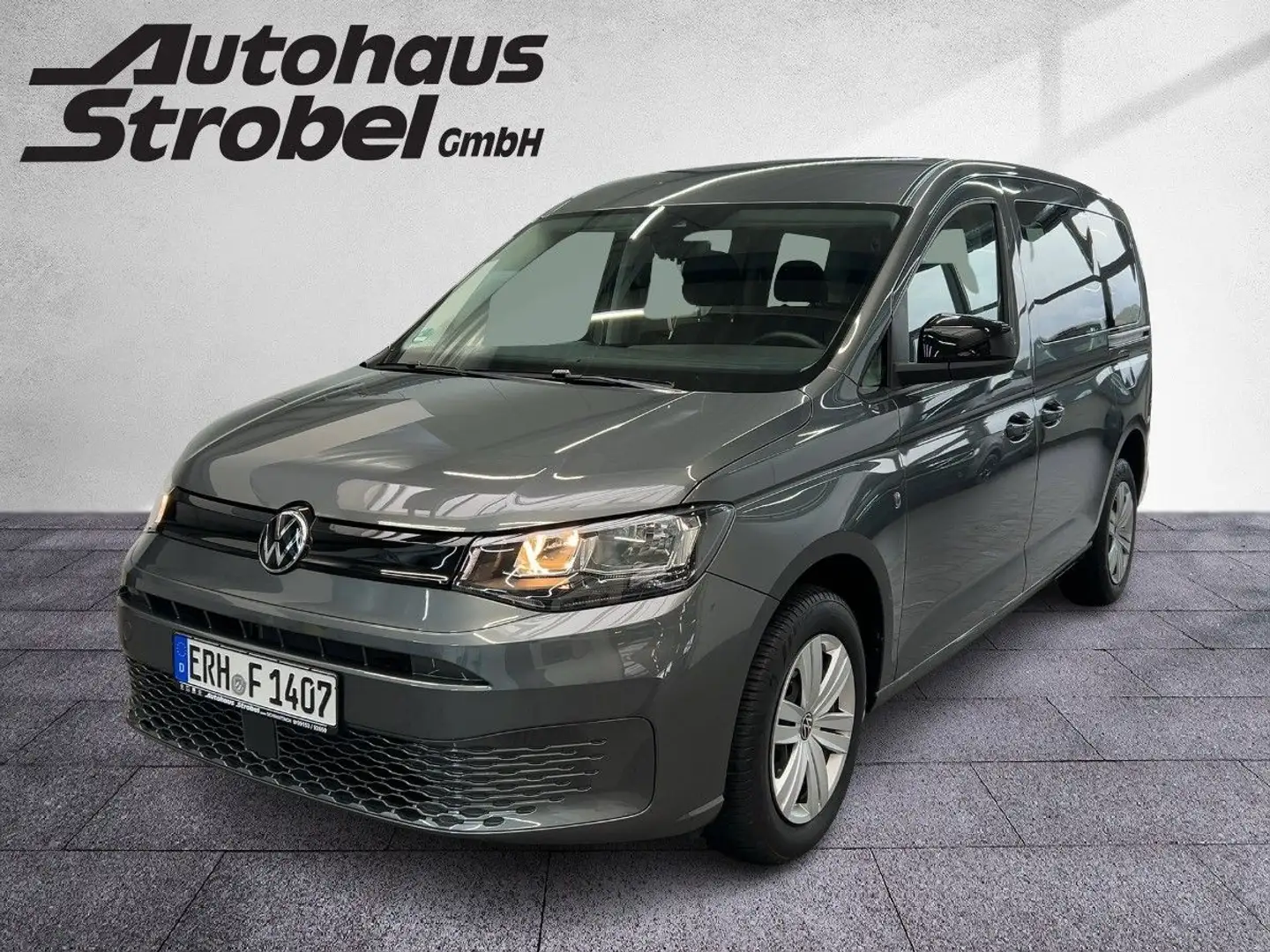Volkswagen Caddy Life 2.0 TDI DSG Rollstuhl Navi Einpa Grau - 2