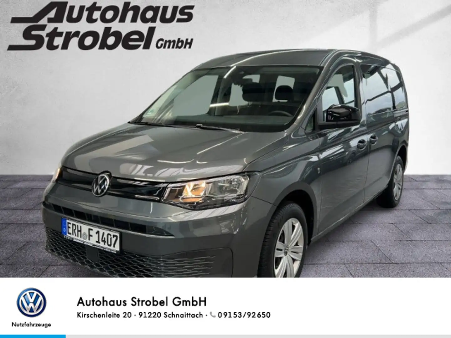 Volkswagen Caddy Life 2.0 TDI DSG Rollstuhl Navi Einpa Grau - 1