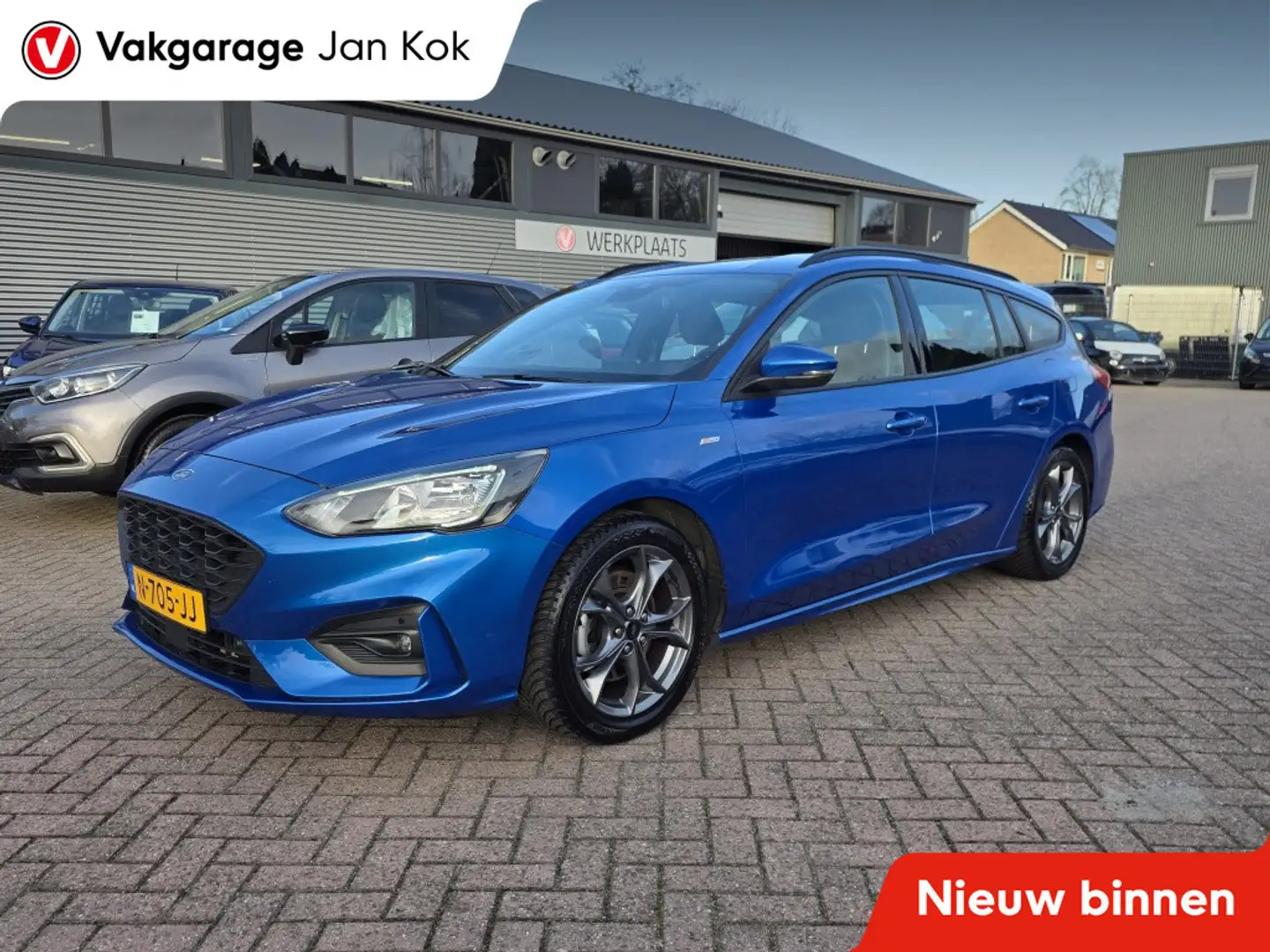 Ford Focus Wagon 1.0 EBH ST-line, Busines, trekhaak, navi, ap Blau - 1