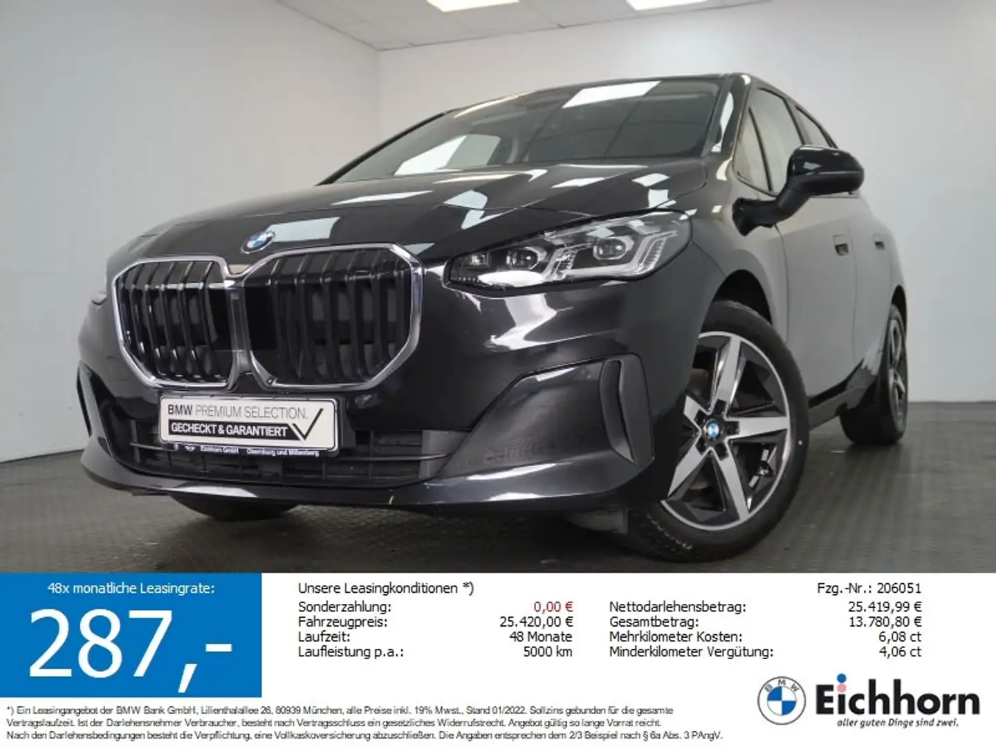 BMW 216 i Active Tourer *NAVI.LED-SW.PARKASSIST* Noir - 1