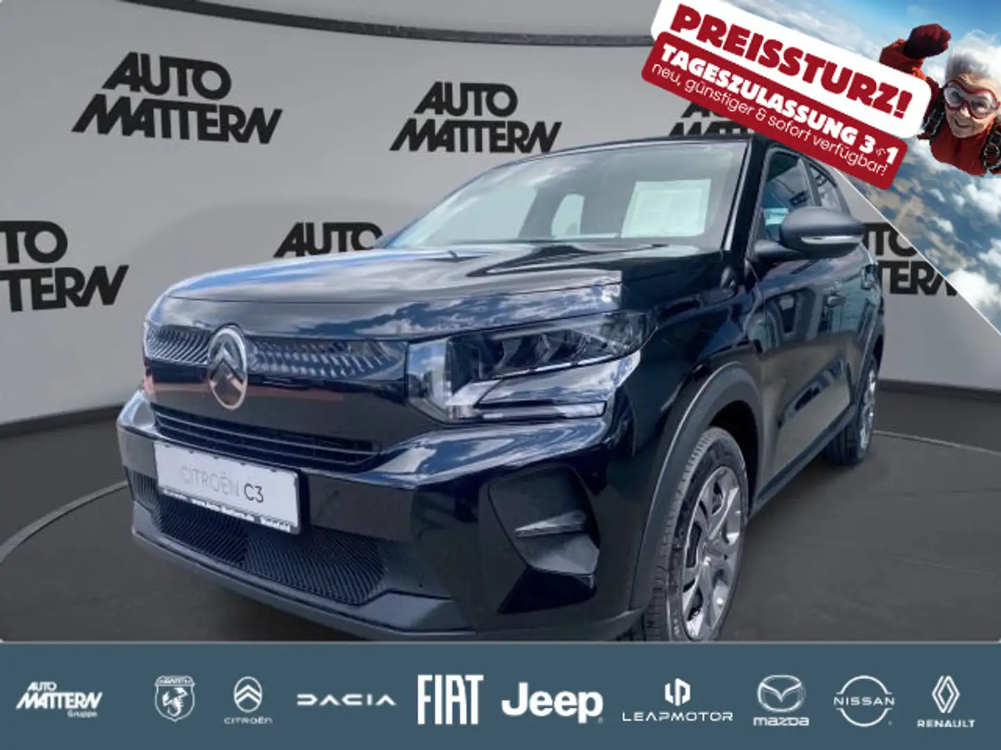Citroen C3 AC|PDC|Bluetooth|USB|1.Hd Schwarz - 1