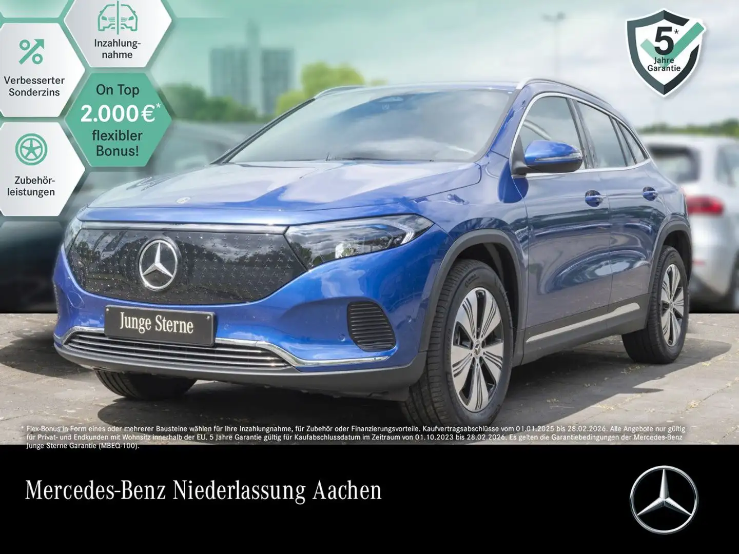 Mercedes-Benz EQA 250 PROG+ADVANCED+KAMERA+SPUR Modrá - 1