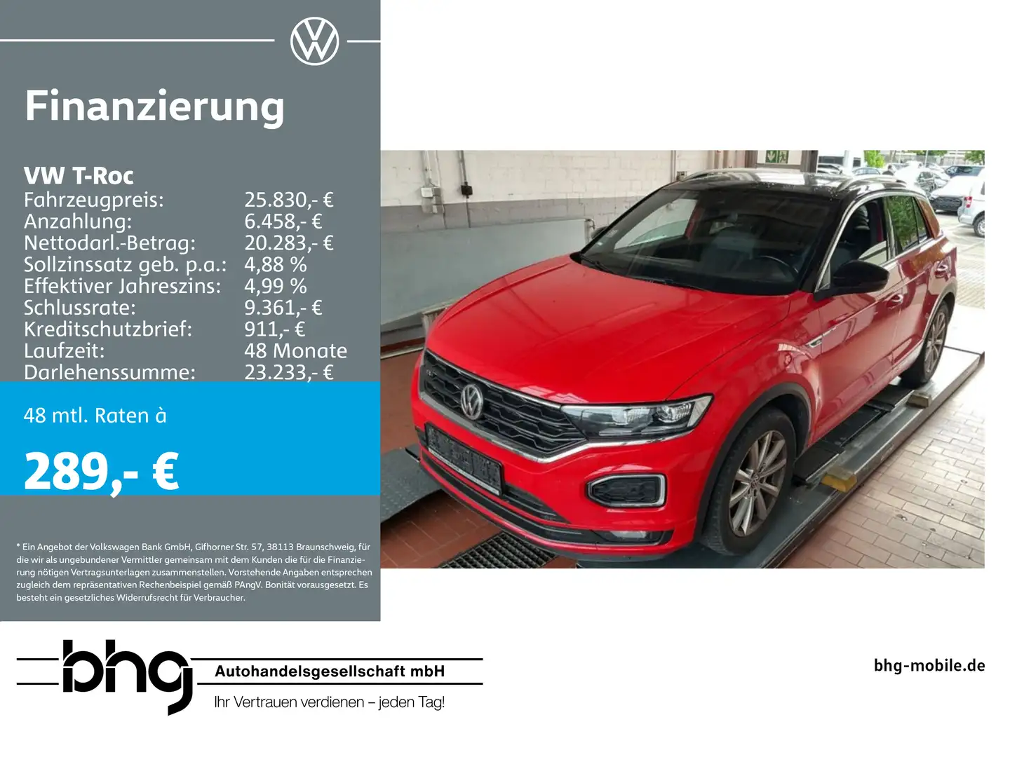 Volkswagen T-Roc Sport 2,0 TSI 4MOTION DSG Rot - 1