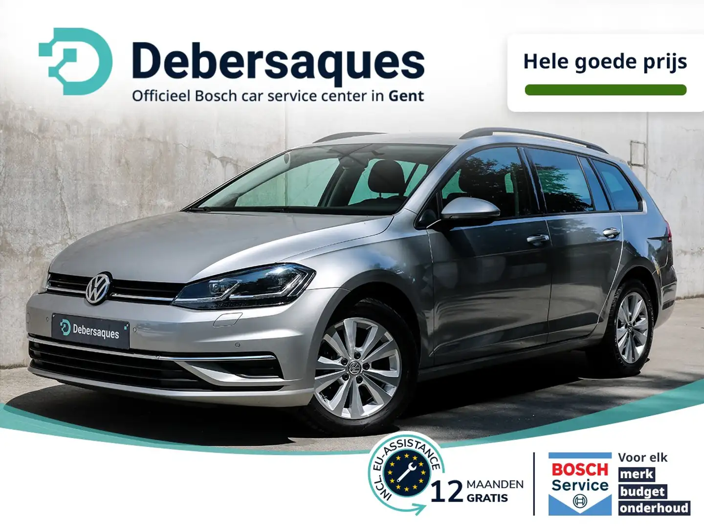 Volkswagen Golf Variant 1.0 TSI DSG / Navi APP ACC PSENS ZETELVERW Argent - 1