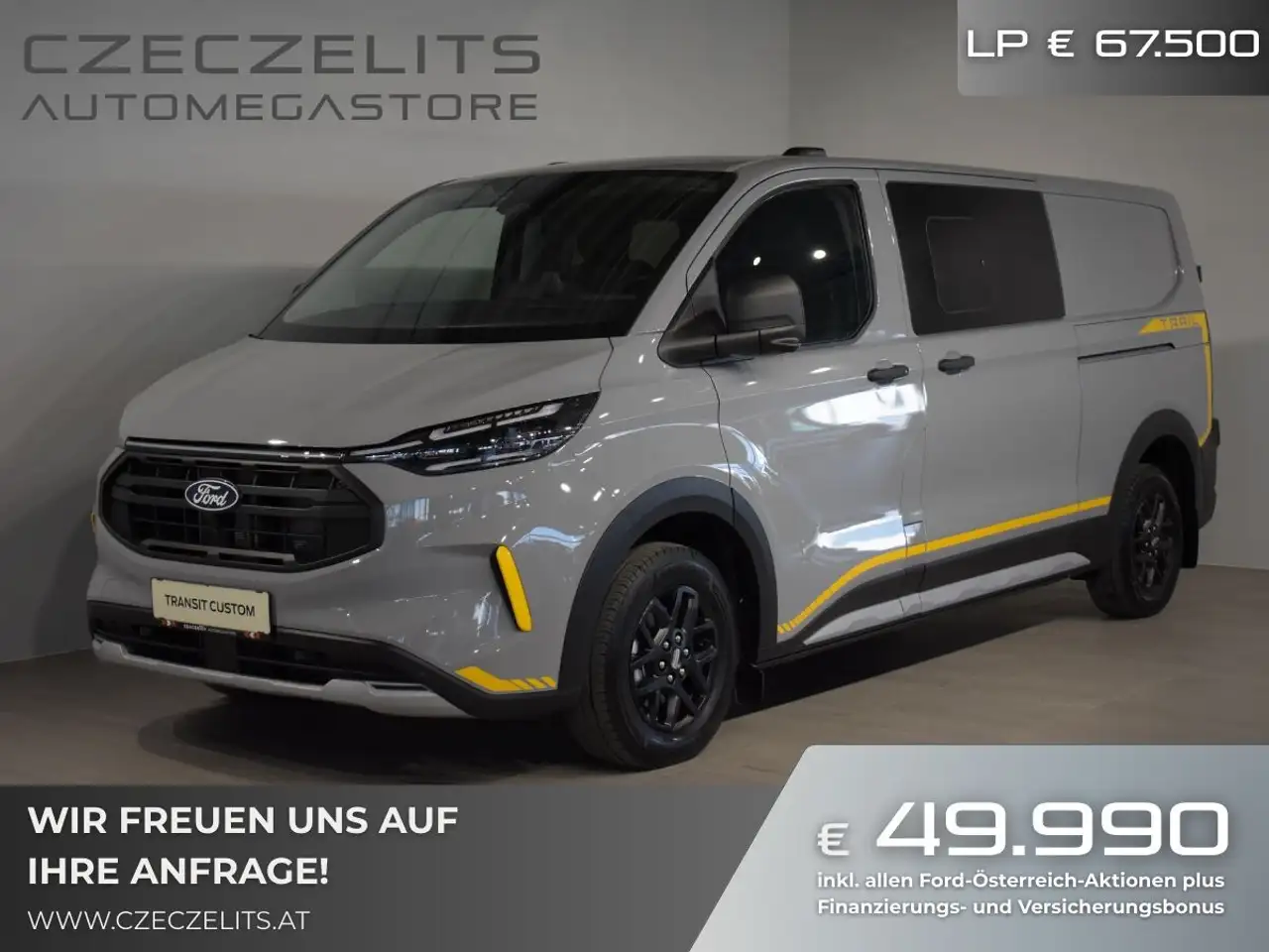 Ford Transit Custom Doppelkabine Trail 320L2 2.0EBL 125kW/170PS A8 ...