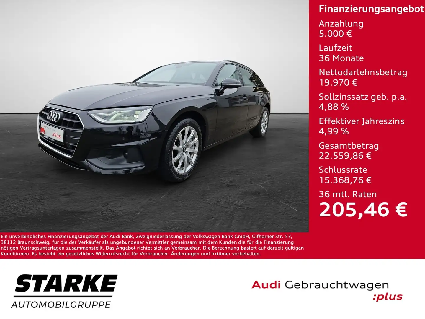 Audi A4 Avant 40 TDI S tronic NaviPlus AHK APS-Plus Kam... Noir - 1