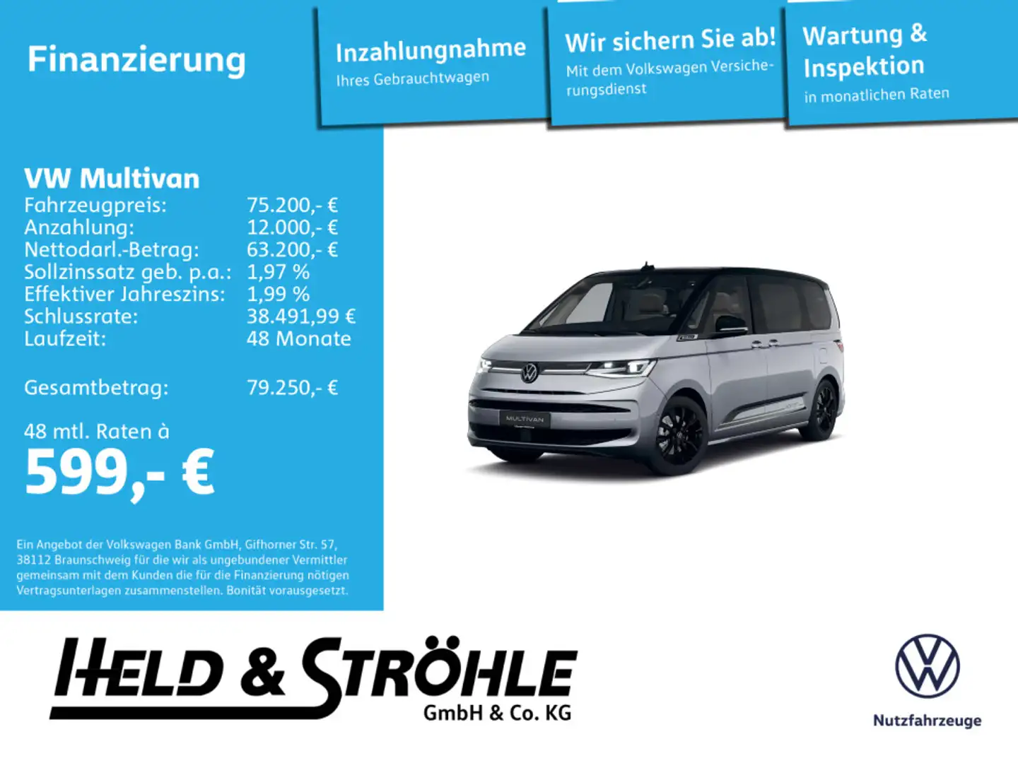 Volkswagen T7 Multivan T7 Multivan Edition TSI kurzer Überh. 7-sitzer Argento - 1