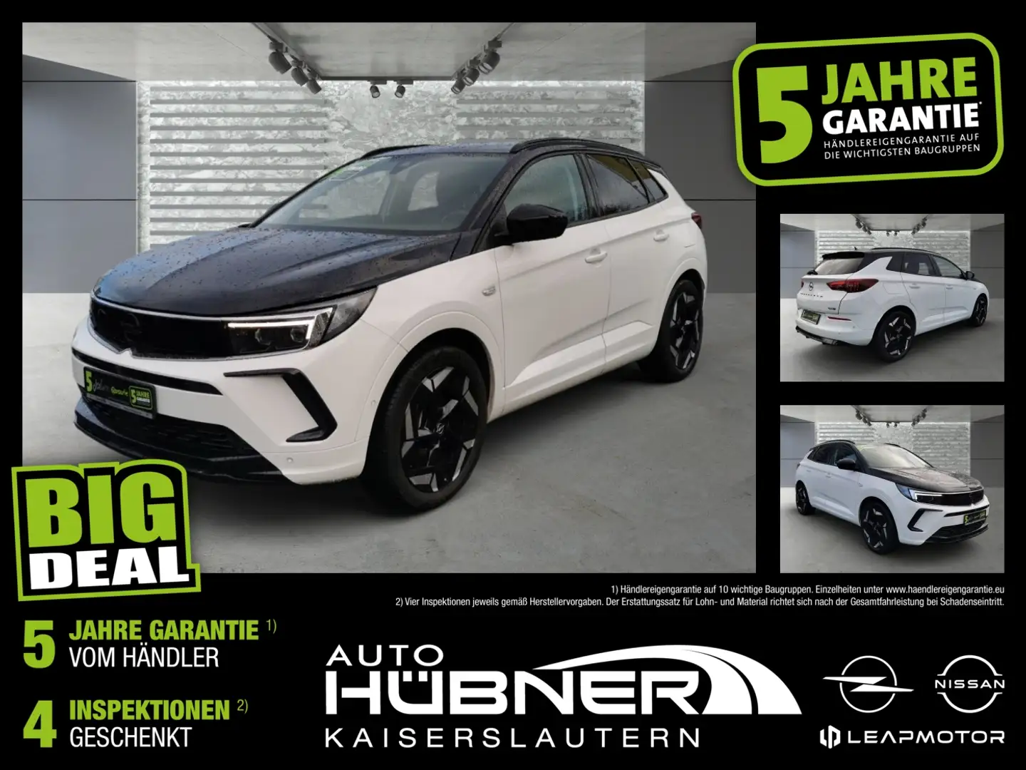 Opel Grandland GSe Hybrid4 NaviPro|Park&GoPremium|SHZ Weiß - 1