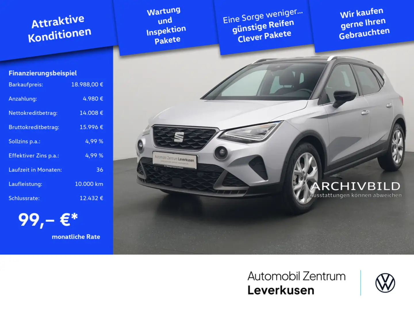 SEAT Arona Xperience DSG PDC KLIMA VIRT CARPLAY LED Noir - 1