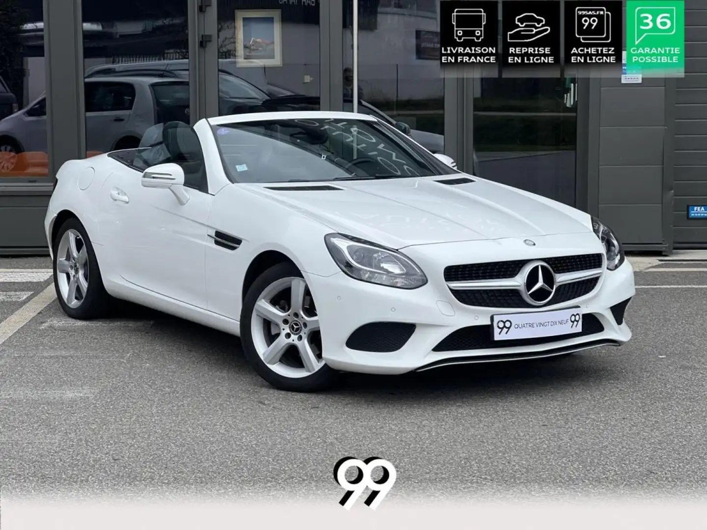 Mercedes-Benz SLC 180 CLASSE 180 - BVA - parktronic - Airscarf - Sièges chauffants - livraison - reprise Weiß - 1