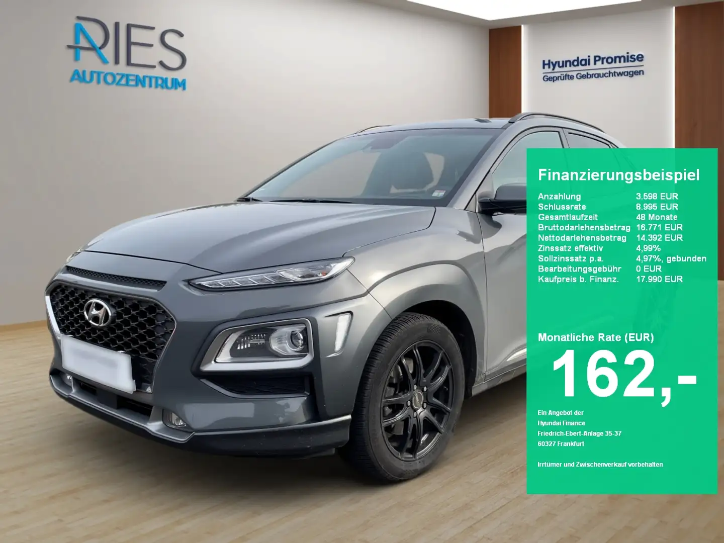 Hyundai KONA 1.6 CRDi Style KlimaA*SHZ*Kam.*PDC*Teilled. Gris - 1