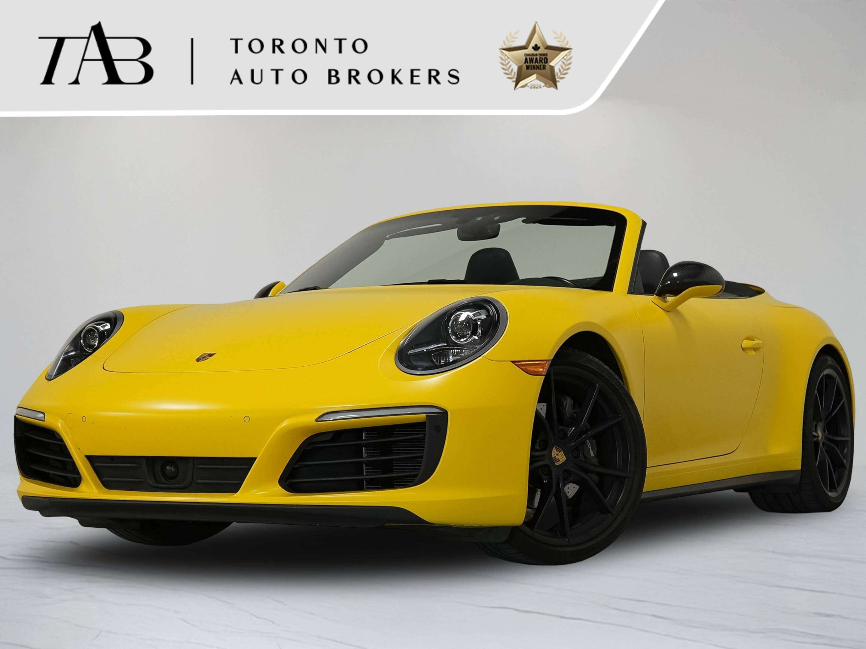 Yellow 2019 Porsche 911 Convertible All-Wheel Drive Automatic