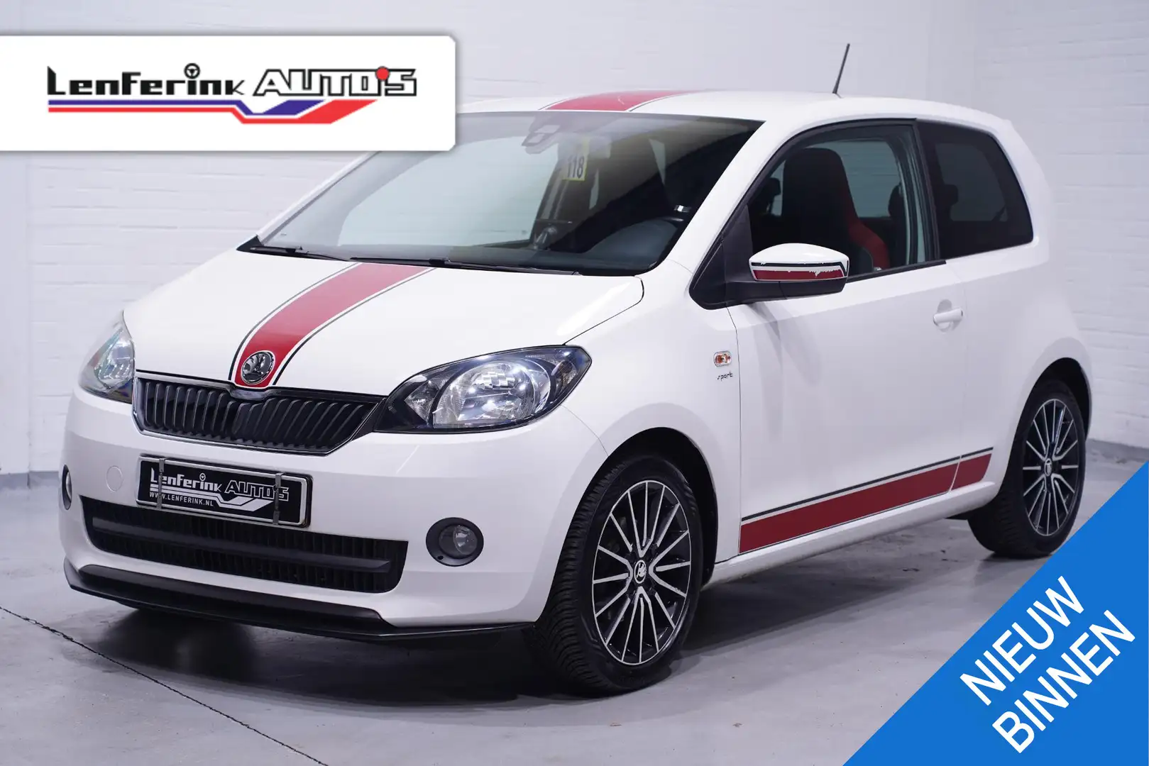 Skoda Citigo 1.0 Greentech Sport Navi Cruise PDC Stoelverwarmin Wit - 1