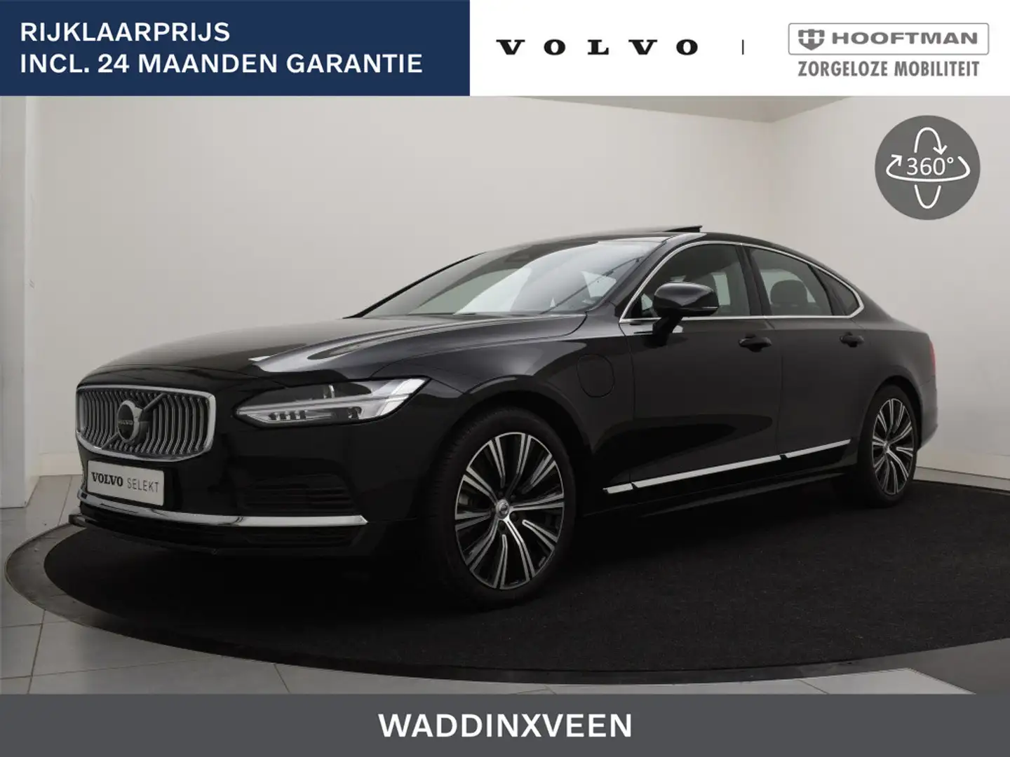 Volvo S90 T8 PLUG-IN HYBRID LONG RANGE PLUS BRIGHT 360GR CAM Zwart - 1
