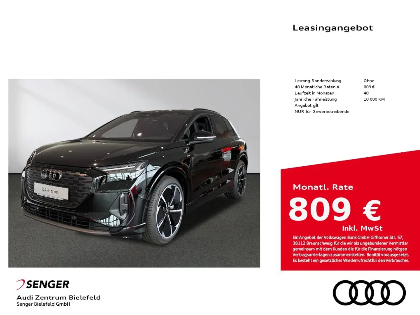 Audi Q4 e-tron 45 quattro Dynamik-Paket Matrix Navi Schwarz - 1