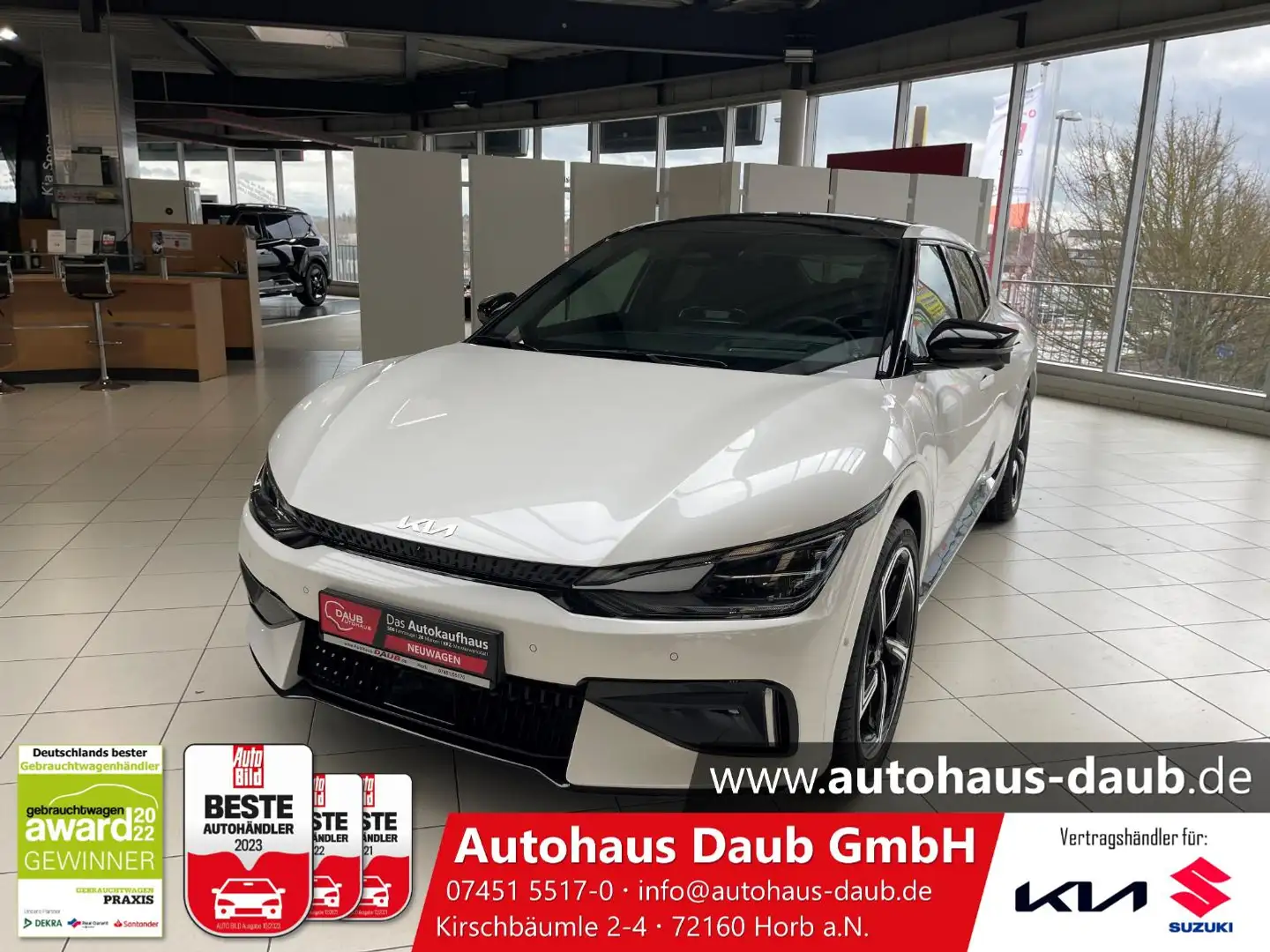 Kia EV6 77.4 AWD GT + Glasschiebedach Dt.FZG!! Weiß - 2