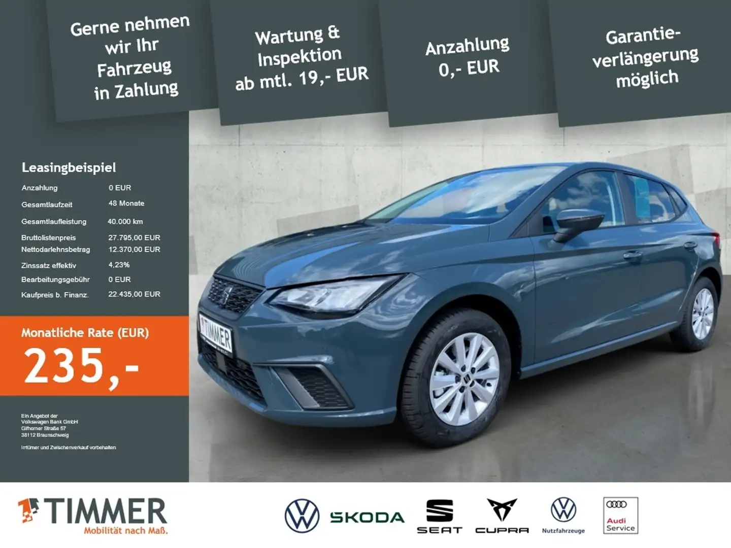 SEAT Ibiza Road Edition 1.0TSI 85kW (116 PS) 6-Gang*SHZ*RFK* Blu/Azzurro - 2