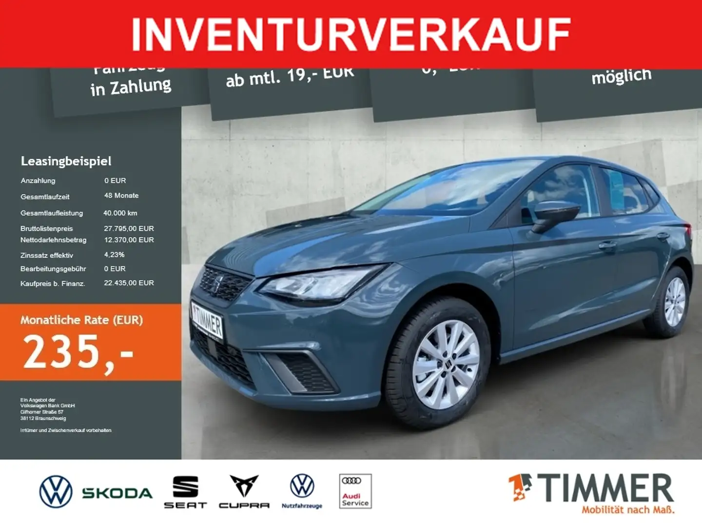 SEAT Ibiza Road Edition 1.0TSI 85kW (116 PS) 6-Gang*SHZ*RFK* Blu/Azzurro - 1
