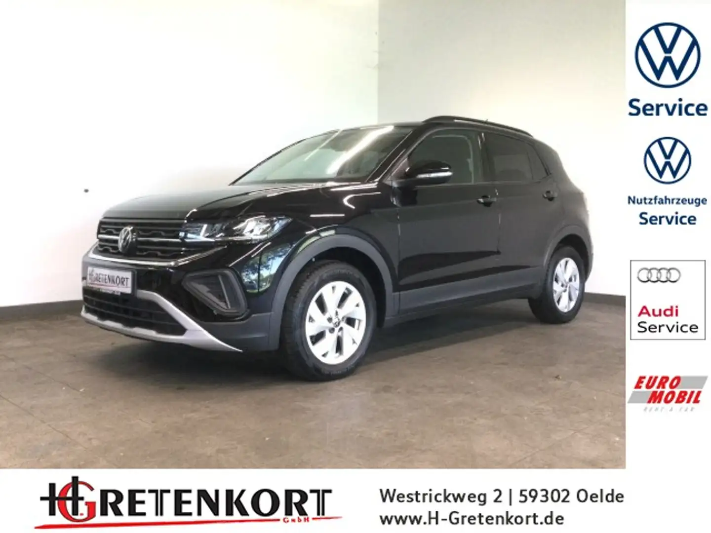 Volkswagen T-Cross 1.0 TSI Life Kamera NAVI ACC SHZ LED 5J Klima Zwart - 1