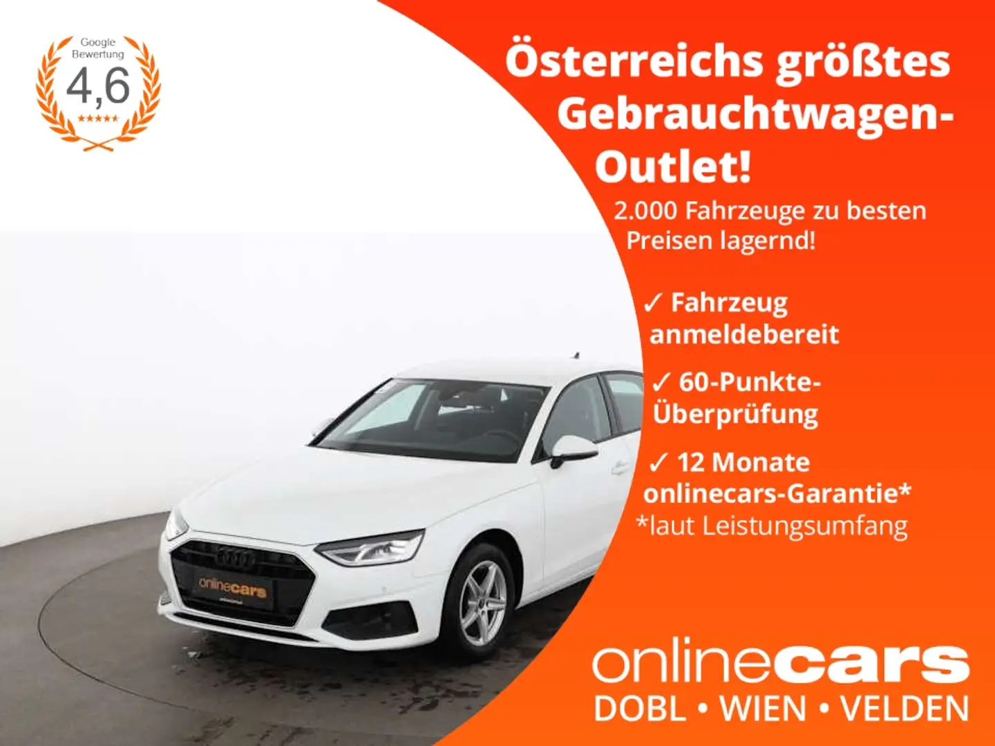 Audi A4 Limousine 35 TDI Aut LED NAVI SITZHZG TEMPOMAT Blanc - 1