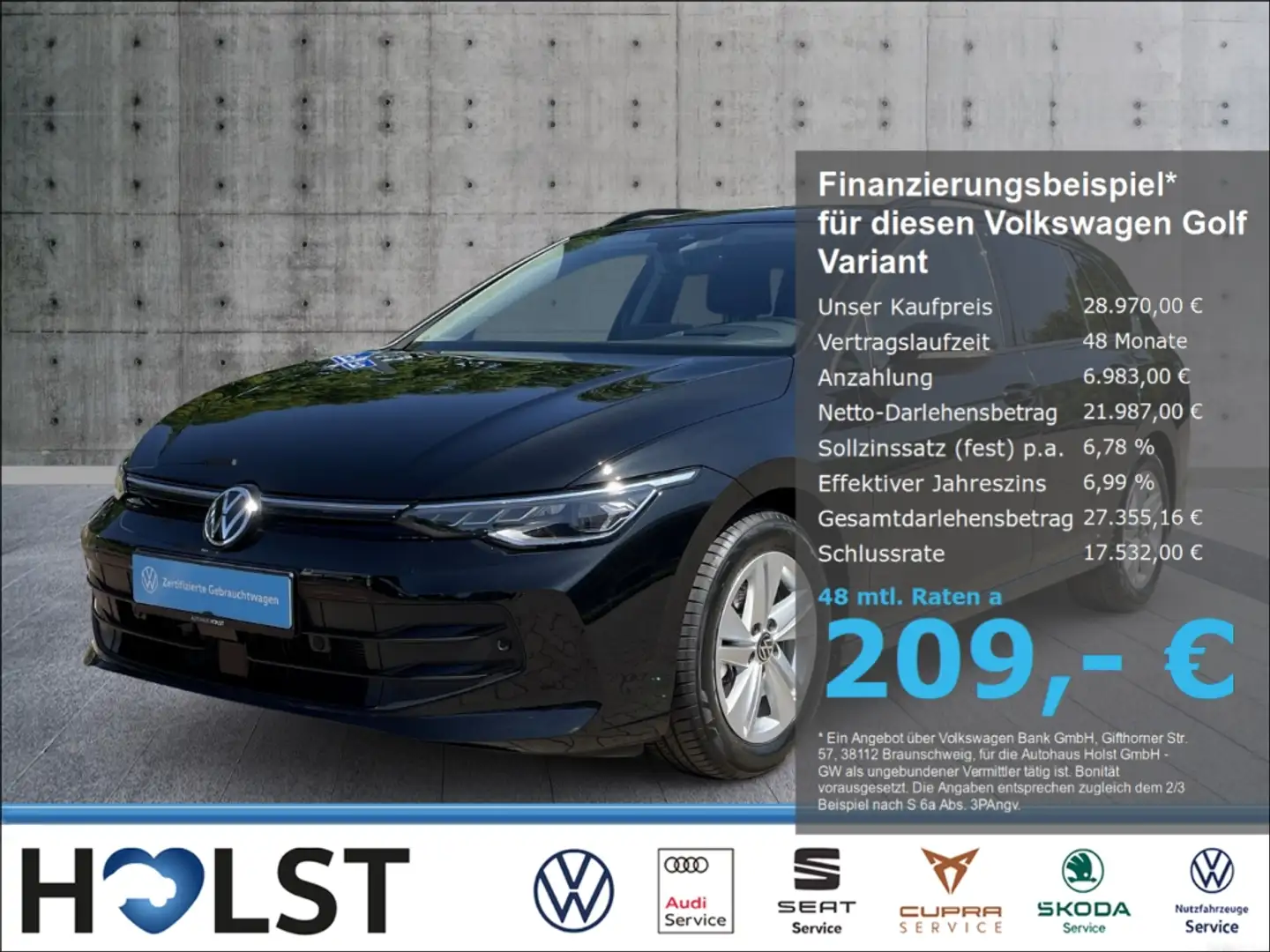 Volkswagen Golf Variant VIII 1.5TSI Life AHK Navi Kamera IQ Light Schwarz - 1