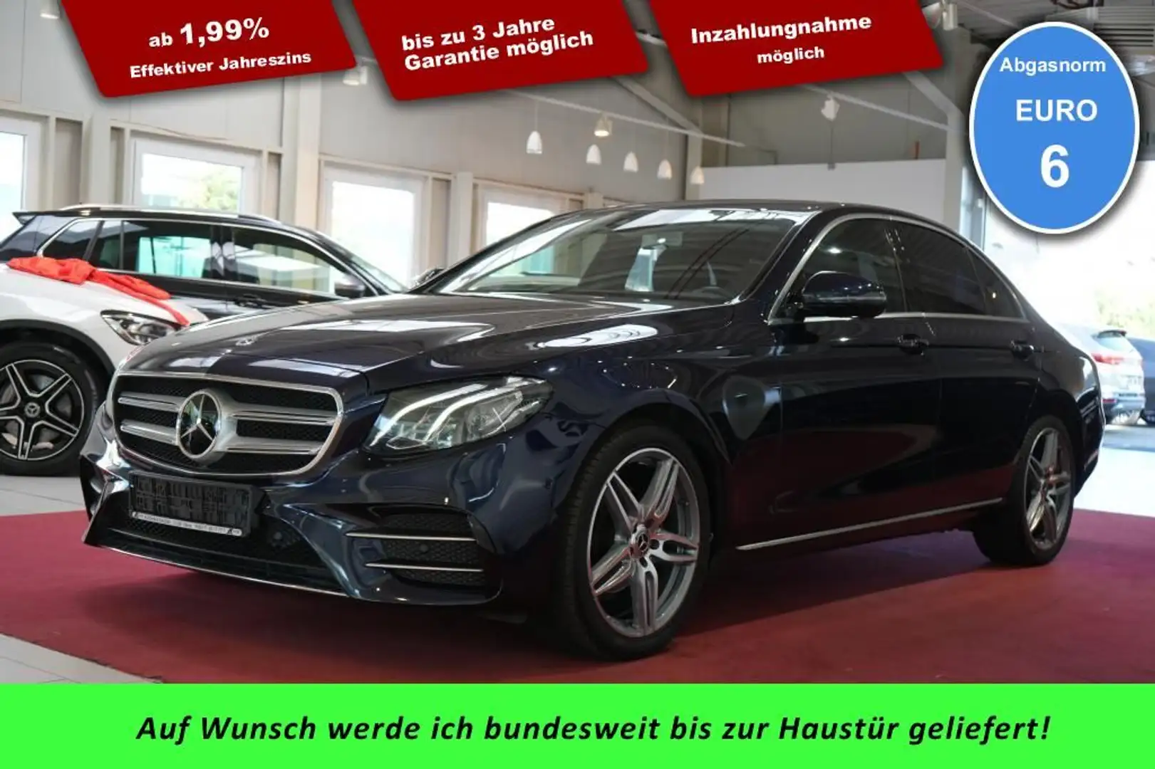 Mercedes-Benz E 220 d AMG Line Avantgarde *LED*Kamera*Navi* Bleu - 1