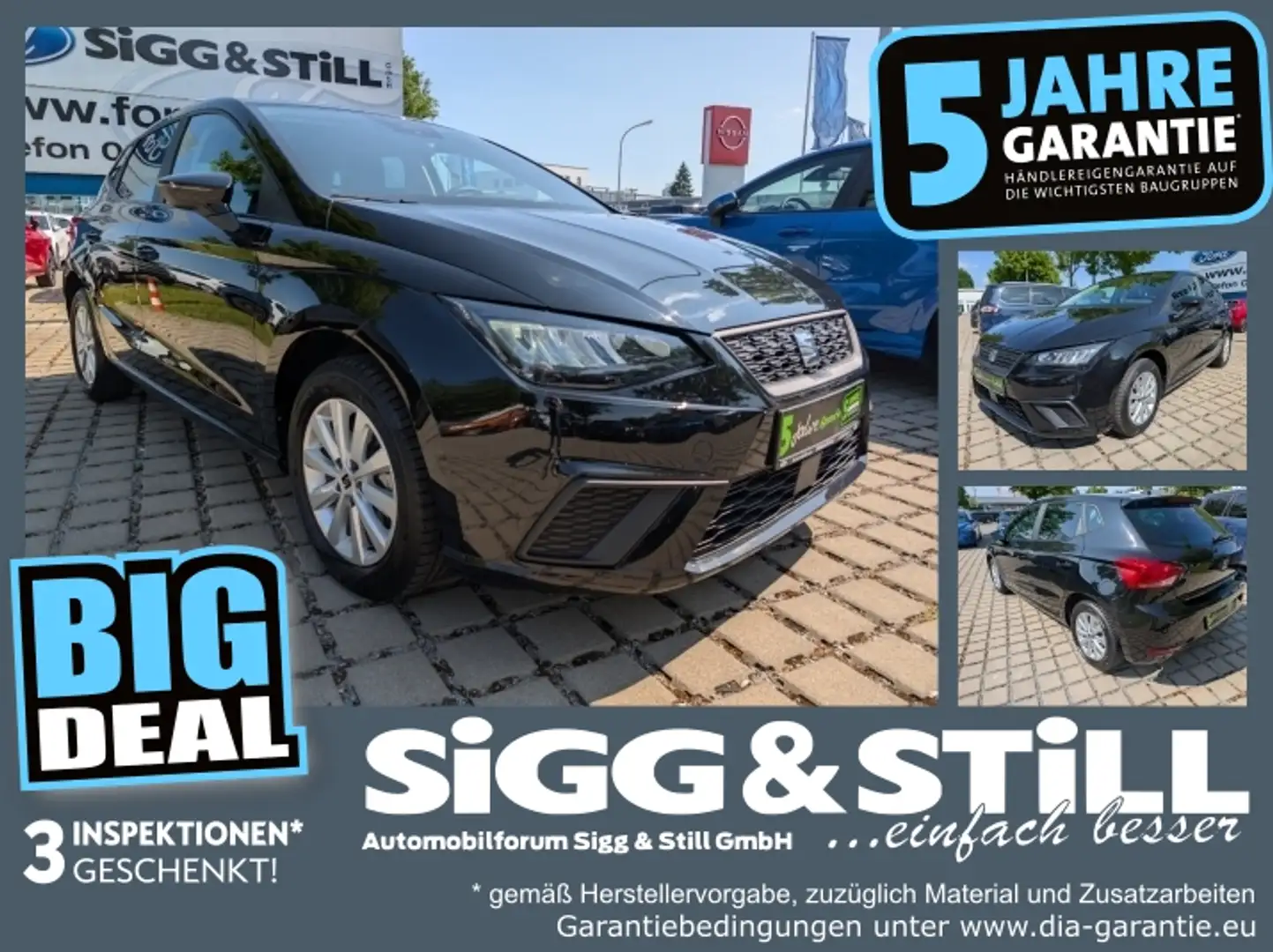 SEAT Ibiza 1.0 TSI Style LED*NAVI*VIRTUAL*SHZ*PDC*SPUR Noir - 1