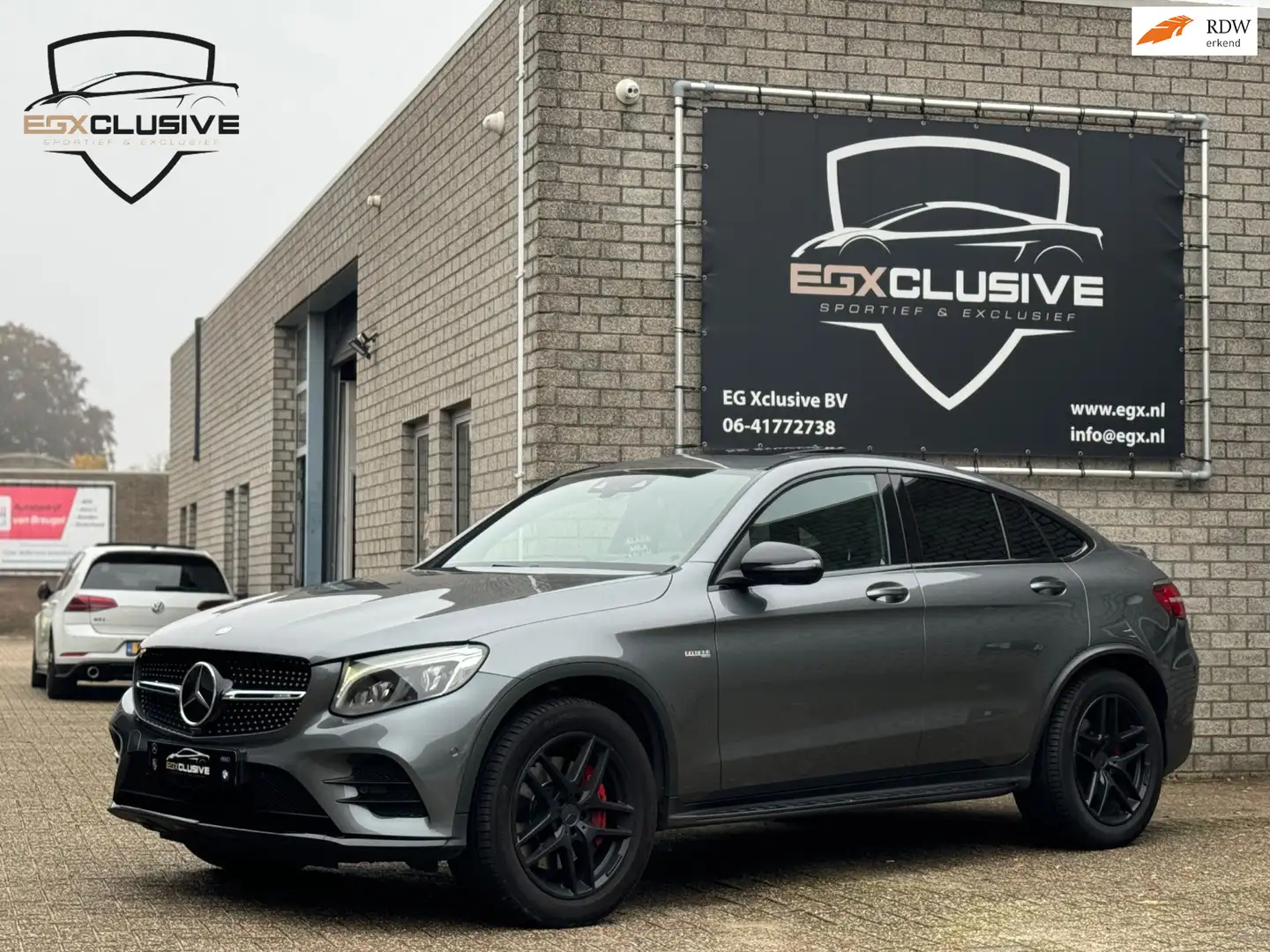 Mercedes-Benz GLC 43 AMG Coupé 4MATIC Pano/Burmester/Memory/NAP Grijs - 1