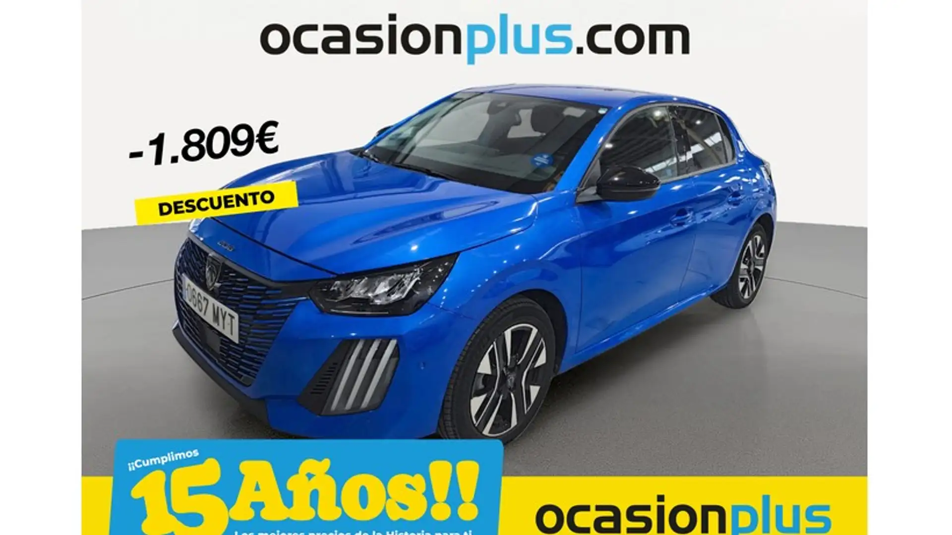 Peugeot 208 1.2 Hybrid Allure e-DCS6 100 Bleu - 1