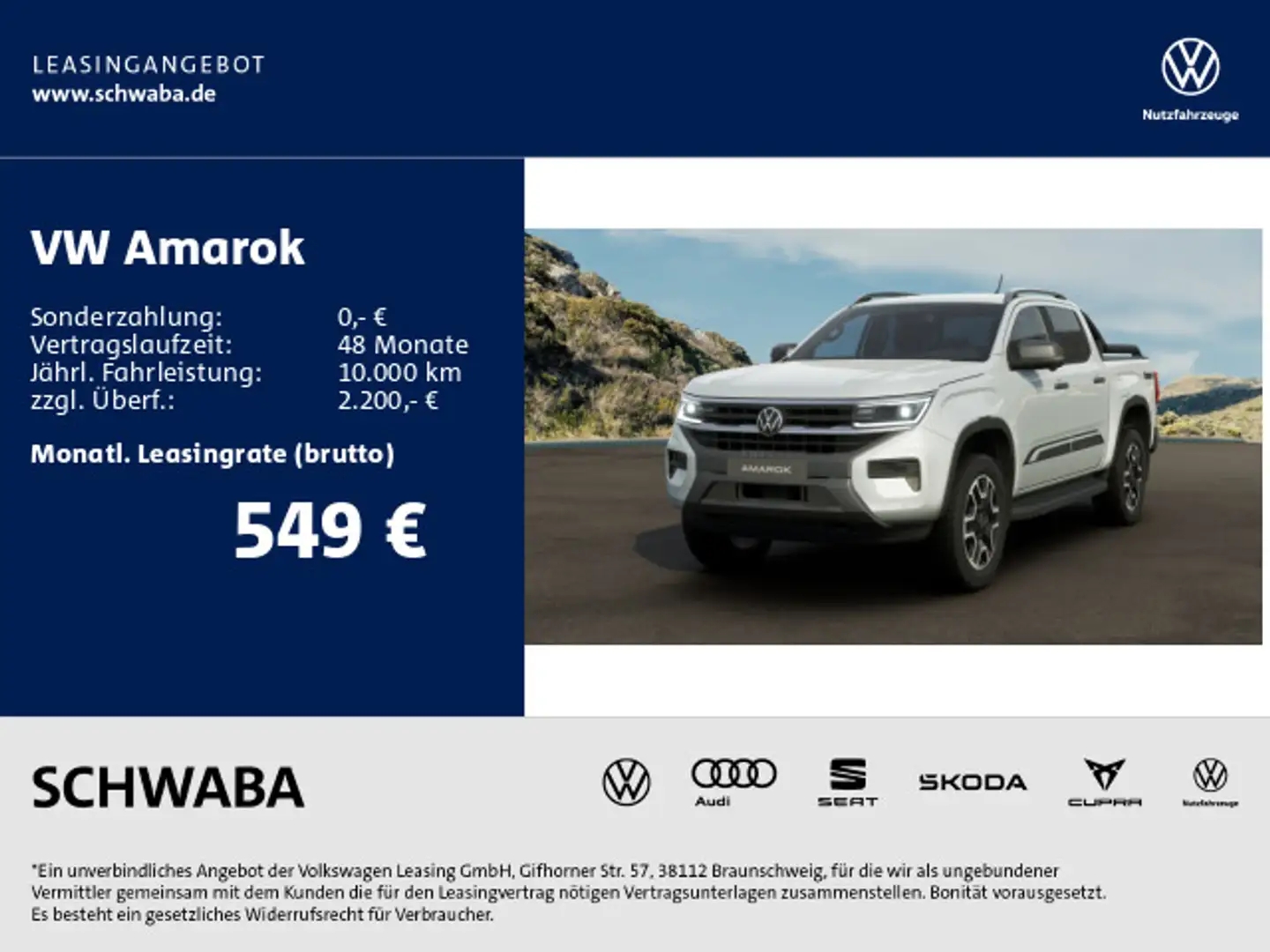 Volkswagen Amarok PanAmericana 3.0 TDI *5 Jahre Garantie* Weiß - 1