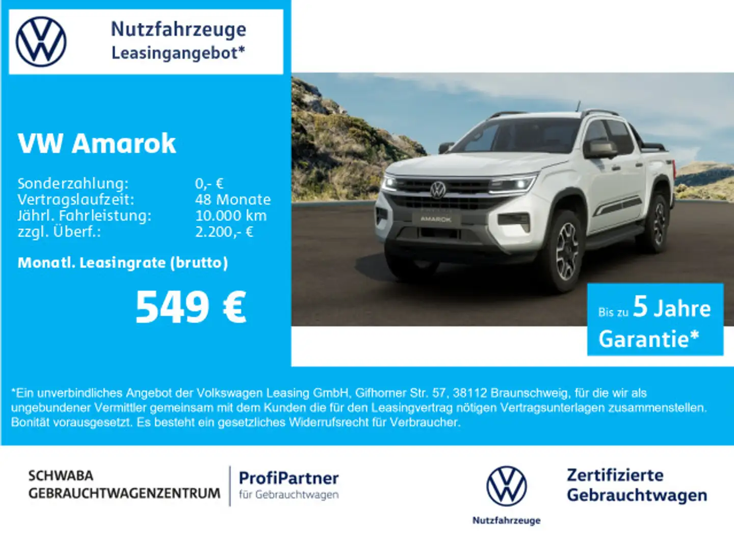 Volkswagen Amarok PanAmericana Double Cap 3.0 TDI *AHK*20"* Weiß - 1