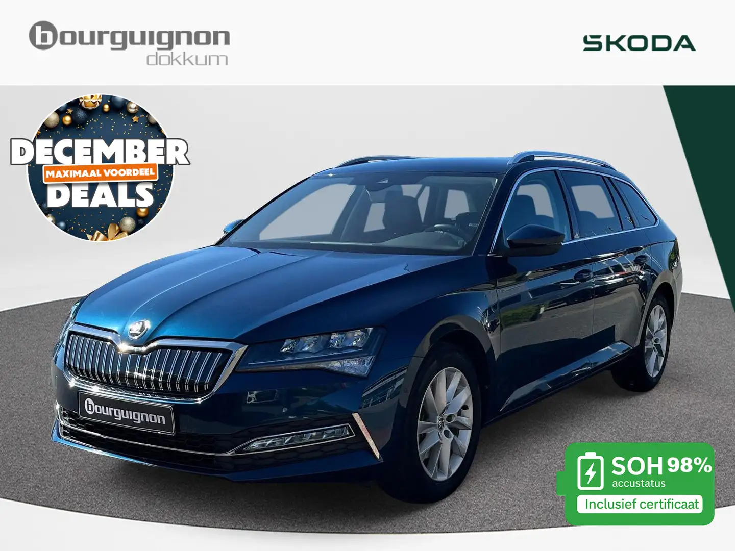 Skoda Superb Combi 1.4 TSI iV Business Edition Plus | PHEV | 21 Blauw - 1