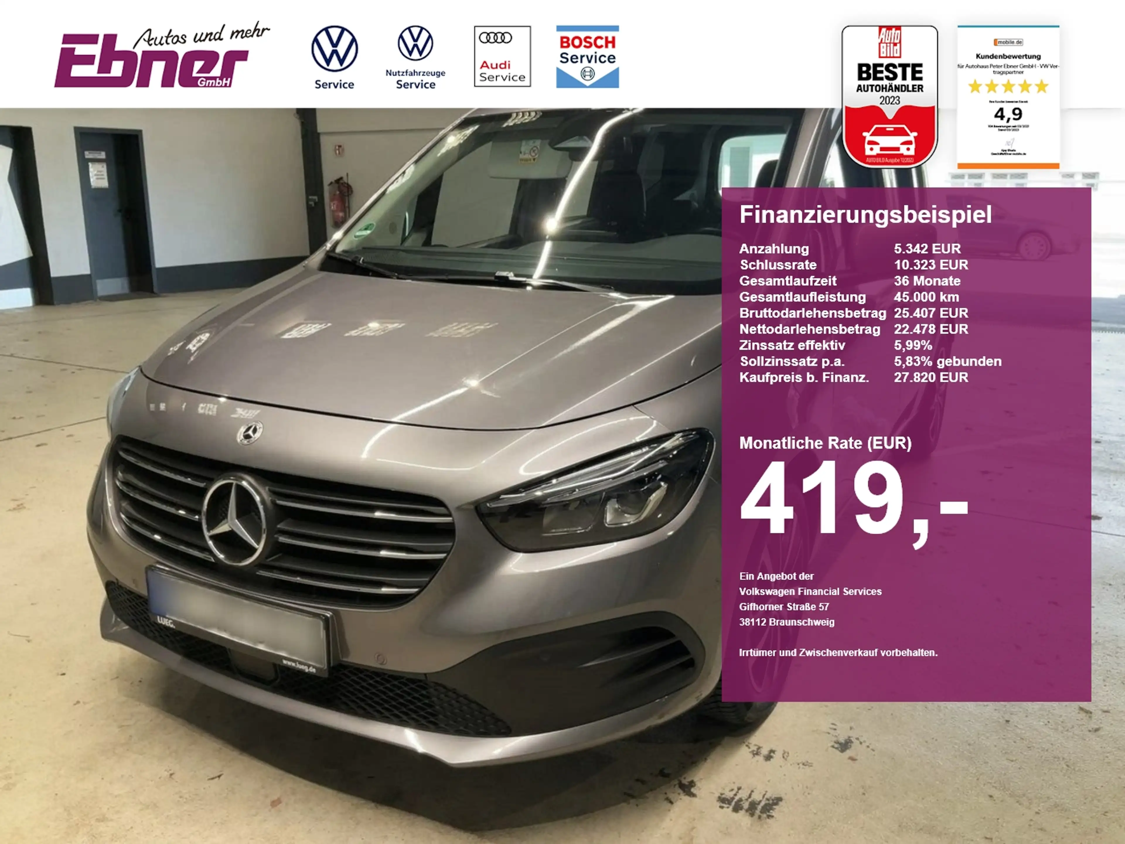 Mercedes-Benz T-Class T180 PROGRESSIVE EDITION AUTOM. AHK+KAMERA+LED+NAV