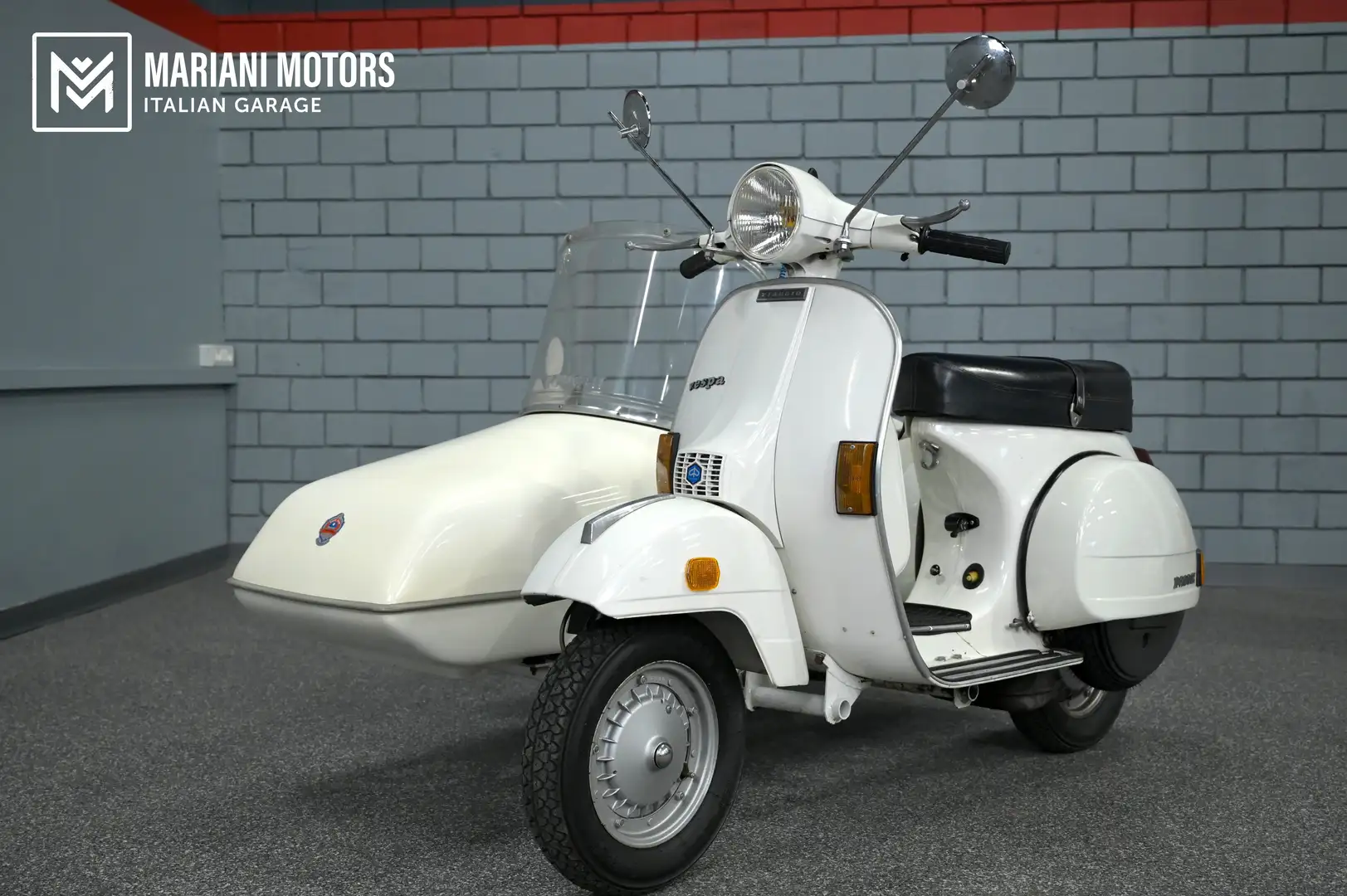 Vespa P 200 E Sidecar TARGA ORO 3 Posti! Blanco - 1