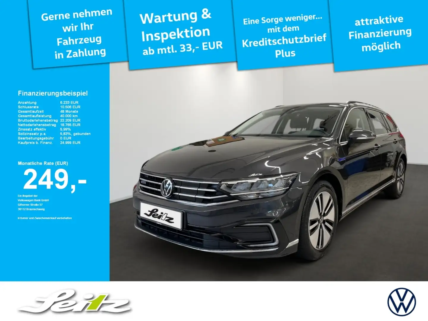 Volkswagen Passat Variant 1.4 TSI GTE *AHK*LED*KAMERA*NAVI* Grijs - 1